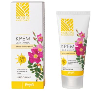 Modum Классика Крем  для лица мультиактивный Шиповник с SPF15 для сухой и норм. кожи 50г  №1